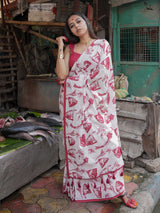 Women's Multicolor Cotton Mul Saree