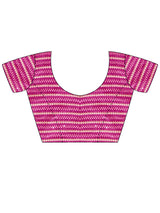 Women's Pure Georgette Pink and Sleeveless With Blouse Piece