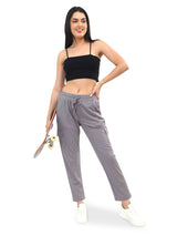 Women's Grey Casual Straight Fit Solid Track Pant