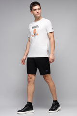 Men's Grey Casual Cotton Blend Half Sleeves Tshirt