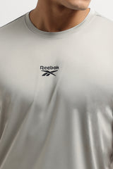 Men's Grey Casual Cotton Blend Half Sleeves Tshirt
