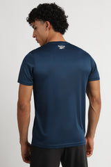 Men's Green Casual Cotton Blend Half Sleeves Tshirt