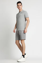 Men's Grey Casual Solid Shorts