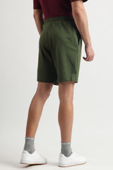 Men's Olive Casual Solid Shorts