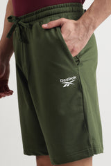 Men's Olive Casual Solid Shorts