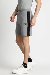 Men's Grey Casual Colorblocked Shorts