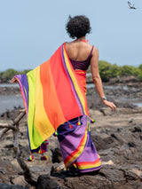 Women's Multicolor Cotton Saree