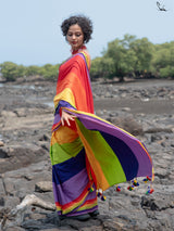 Women's Multicolor Cotton Saree