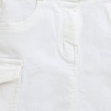 Girls White Casual Skirt