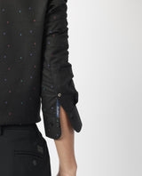 Men's Black Casual Regular Fit Printed Full Sleeves Shirt