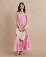 Women's Pink Sleeveless Dress