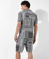 Men's Multicolor Casual Half Sleeve Co-ords Set