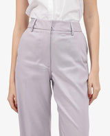 Women's Selene Purple Cotton Fabric Zipper Closure Solid Regular Fit Trouser