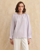 Women's Grey Work Full Sleeves Top