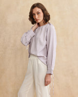 Women's Grey Work Full Sleeves Top