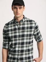 Men's Multicolor Casual Slim Fit Checked Full Sleeves Shirt
