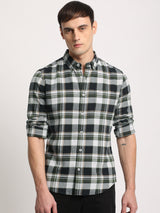Men's Multicolor Casual Slim Fit Checked Full Sleeves Shirt