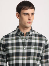 Men's Multicolor Casual Slim Fit Checked Full Sleeves Shirt