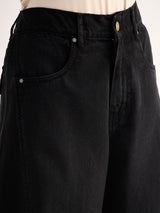Women's Black Casual Straight Fit Jeans