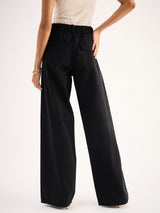 Women's Black Casual Straight Fit Jeans
