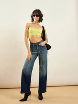 Women's Blue Casual Straight Fit Jeans