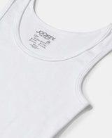 Girl's White Pure Cotton Tank