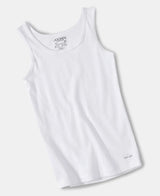 Girl's White Pure Cotton Tank