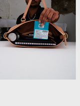 Women's Skin Faux Leather Satchel Handbag 16L