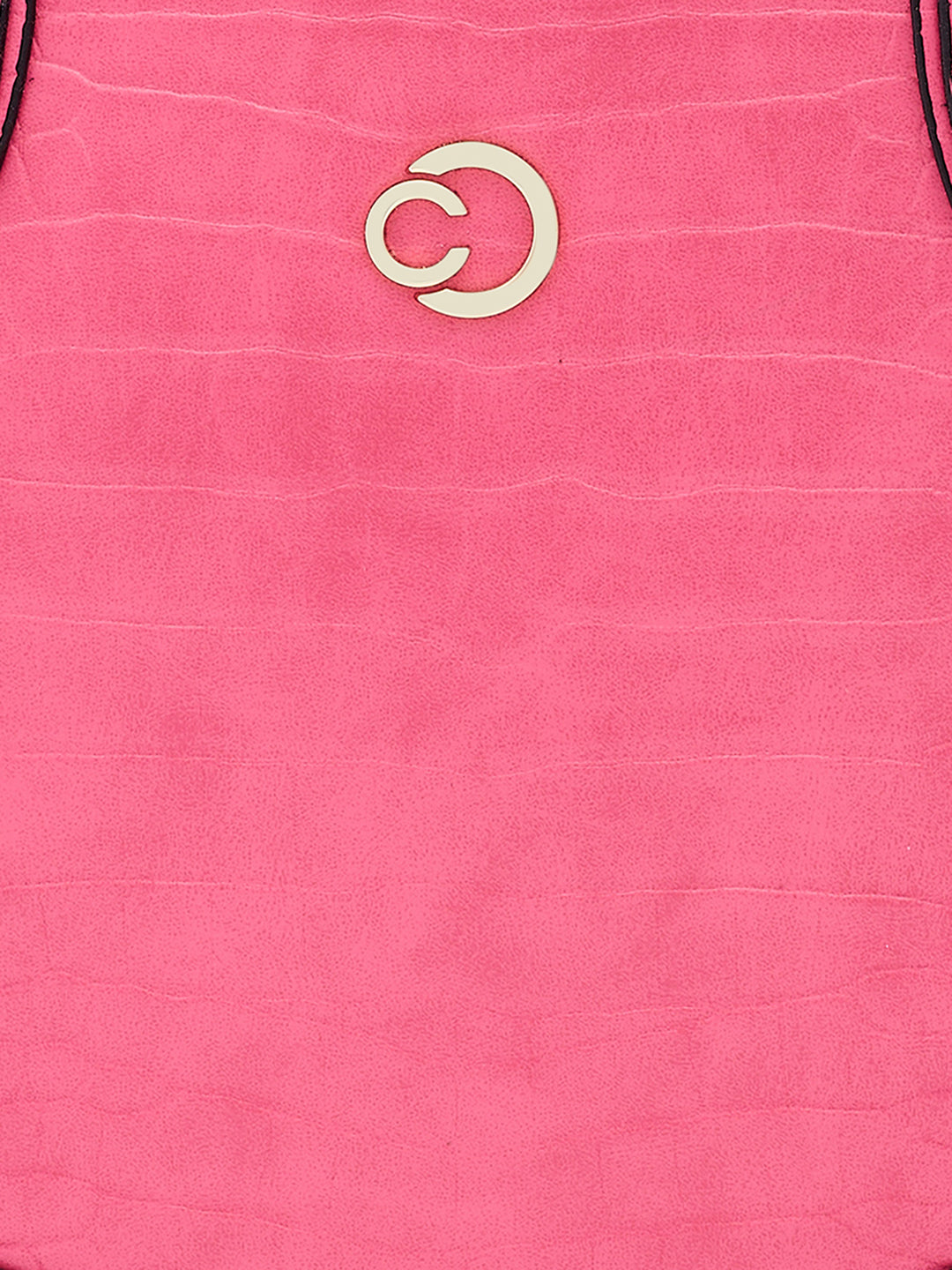 Women's Flamingo Pink Faux Leather Satchel Handbag 2L