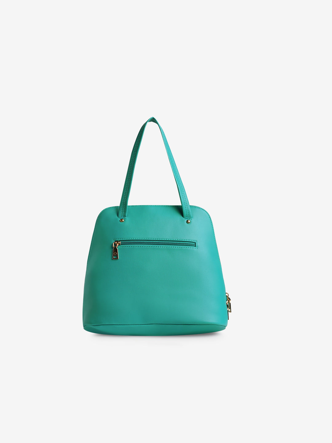 Women's Blue Faux Leather Satchel Handbag 16L