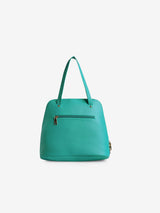 Women's Blue Faux Leather Satchel Handbag 16L