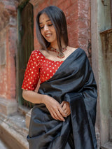 Women's Black Silk Saree