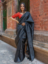 Women's Black Silk Saree
