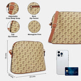 Women's Beige Casual Printed Sling Bag