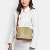 Women's Beige Casual Printed Sling Bag