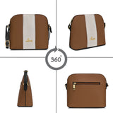Women's Tan Casual Colorblocked Sling Bag