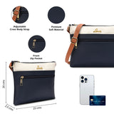 Women's Navy Blue Casual Colorblocked Sling Bag