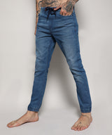 Men's Light Blue Cinched Hem Jeans
