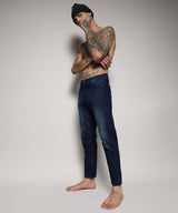 Men's Blue Cinched Hem Jeans