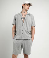Men's Grey Casual Half Sleeve Co-ords Set