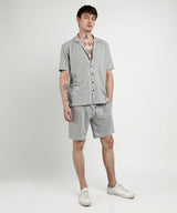 Men's Grey Casual Half Sleeve Co-ords Set
