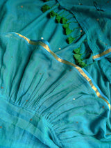 Women's Blue Mul Cotton Saree