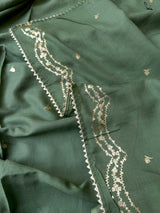 Women's Green Cotton Viscose Saree