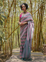 Women's Multicolor Slub Saree