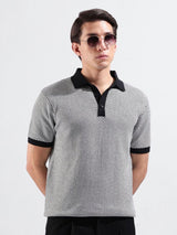 Men's Black Casual Slim Fit Solid Half Sleeves Tshirt