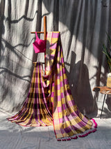 Women's Multicolor Cotton Slub Saree