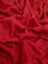 Women's Red Mul Cotton Saree