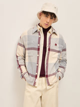 Men's Multicolor Casual Regular Fit Checked Full Sleeves Shacket