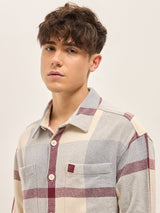 Men's Multicolor Casual Regular Fit Checked Full Sleeves Shacket
