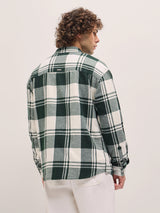 Men's Green Casual Regular Fit Checked Full Sleeves Shirt